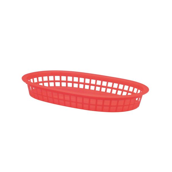 CESTINO PANE cm.28x18 PLASTICA ROSSO
