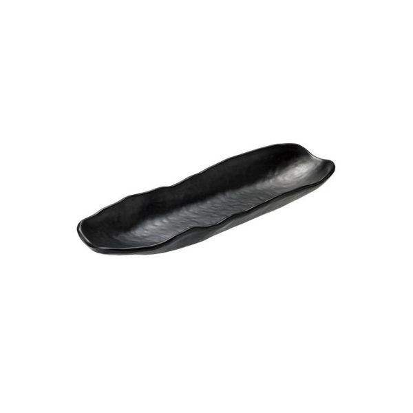 PIATTO STONE cm.26X8,5 H.3 MELAMINA NERO