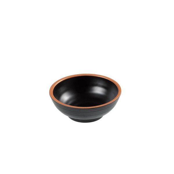COPPETTA cm.14,7 H.5,5 MELAMINA NERO-ARANCIO