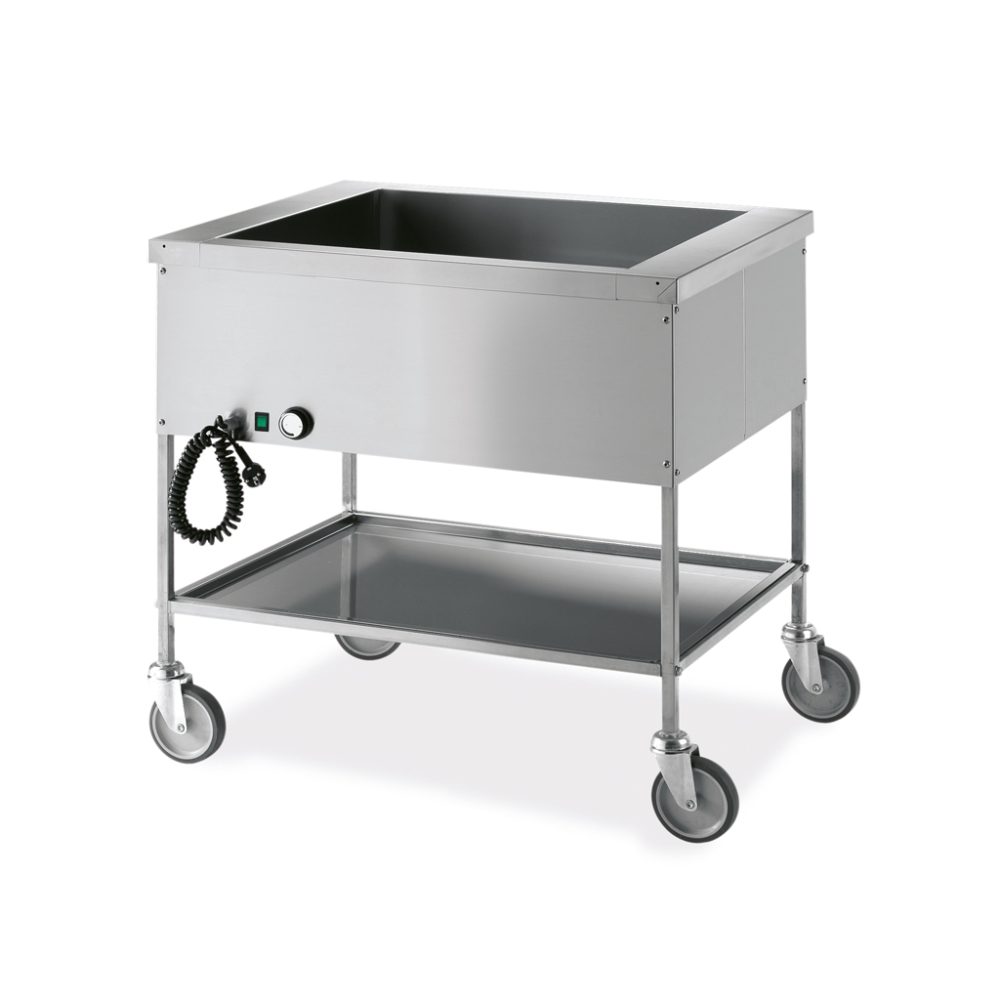 CARRELLO TERMICO BAGNOMARIA GN 2/1 CM.81x60x84H INOX