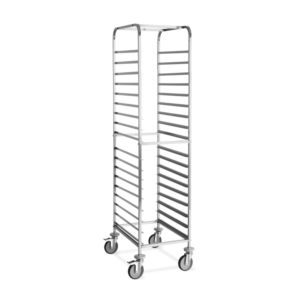 CARRELLO PORTA GN 1/1 L18 CM.38X54X176H INOX