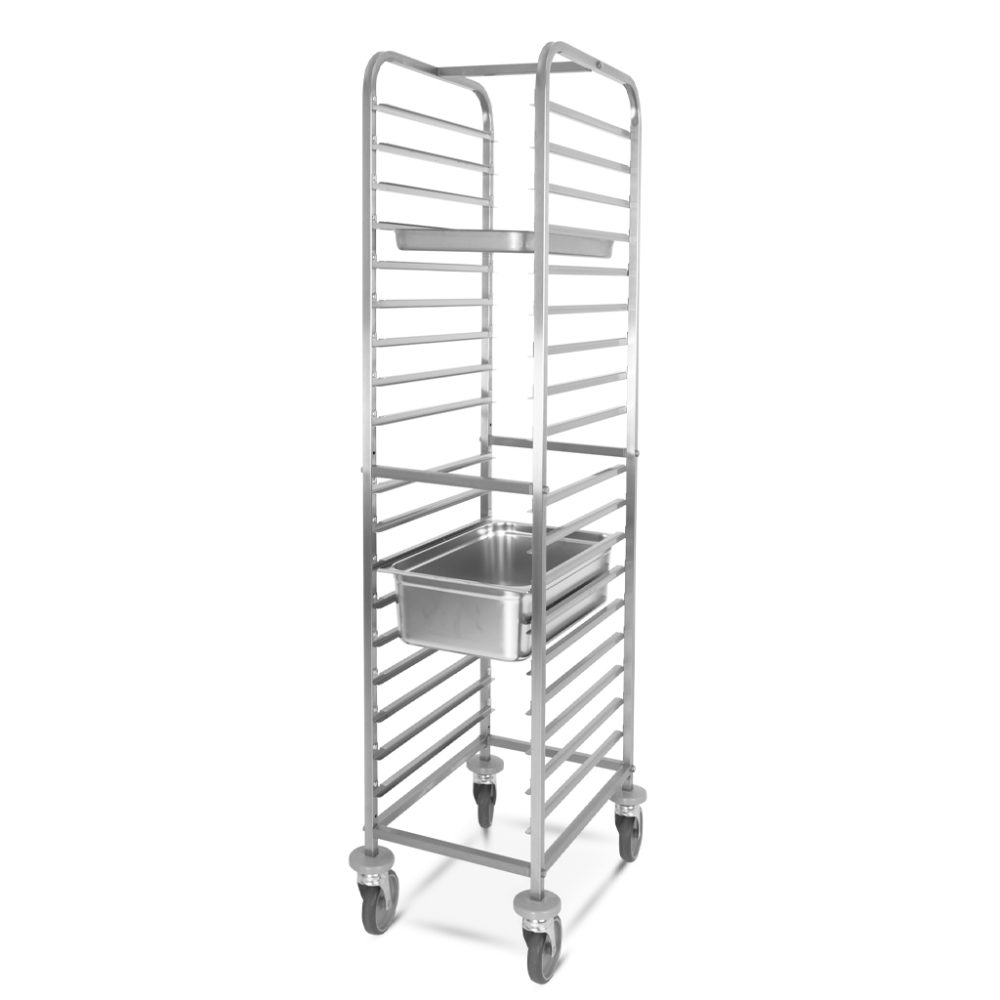 CARRELLO PORTA GN 1/1 C18 CM.38X54X176H INOX