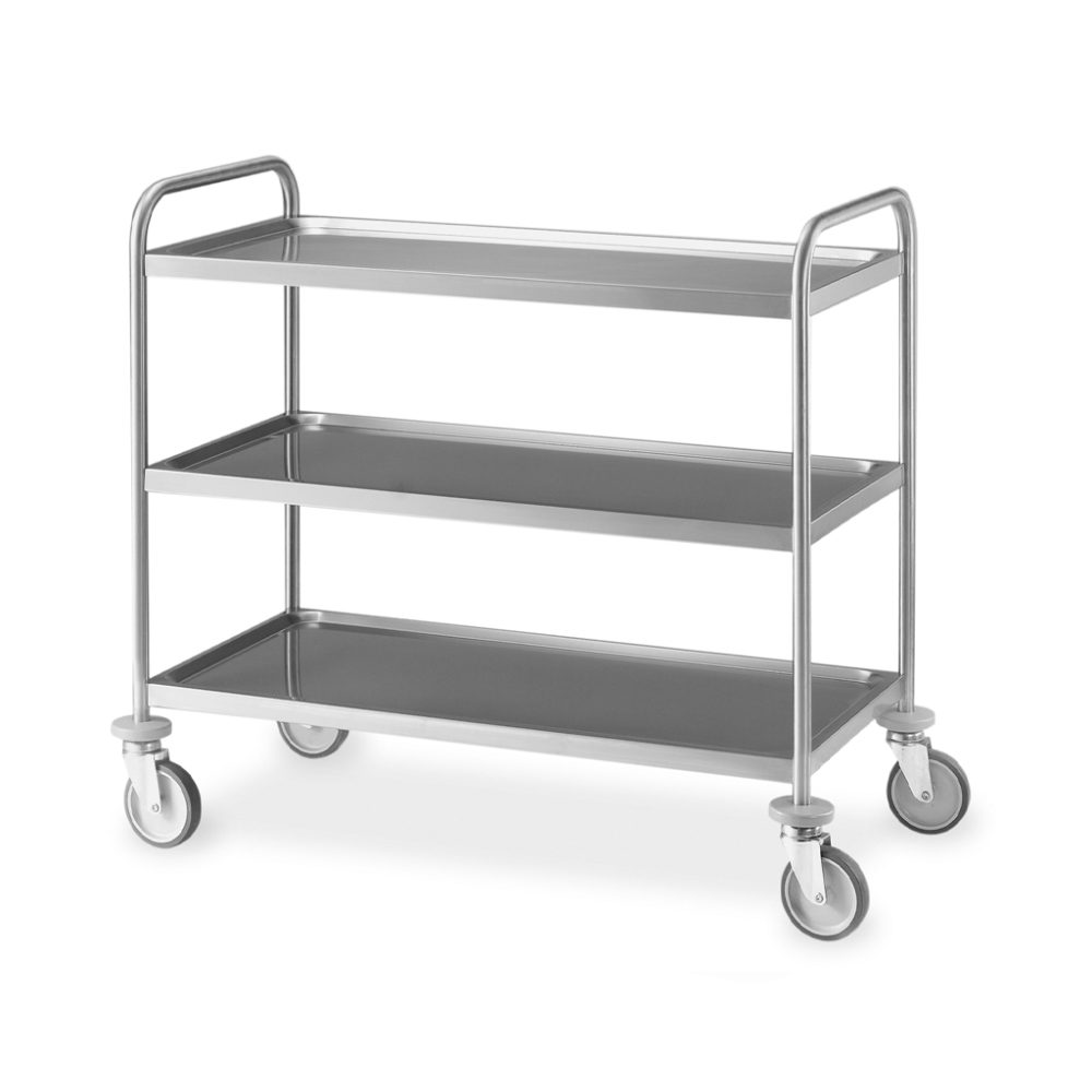 CARRELLO 3/PIANI CM.100X50X95H KG.160 INOX