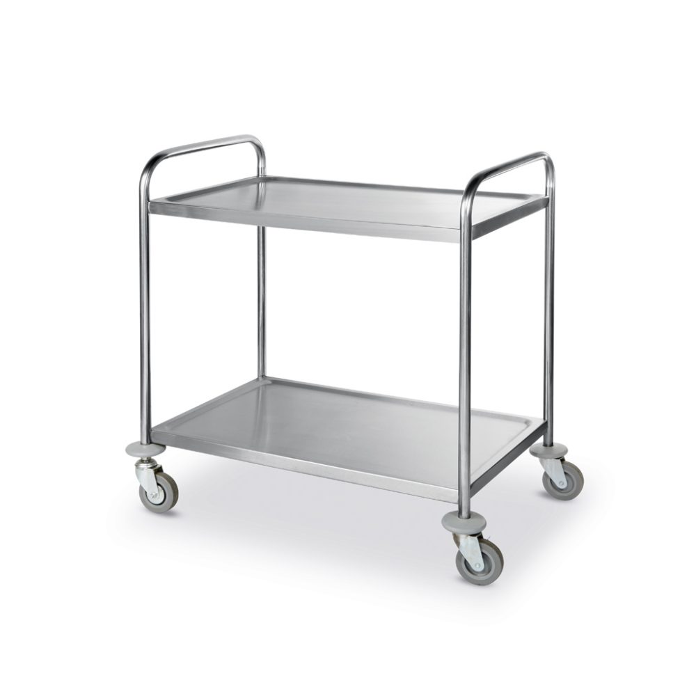 CARRELLO 2/PIANI CM.90X59X93H KG.100 INOX