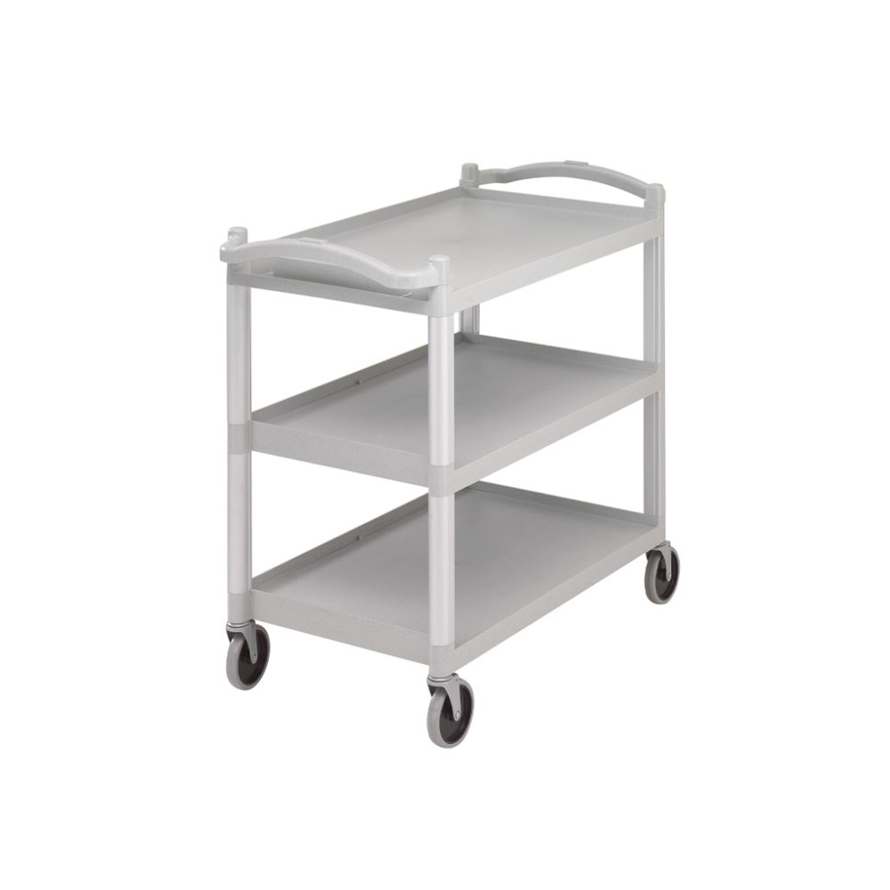 CARRELLO 3/PIANI CM.79x41x91H KG.130 PLASTICA GRIGIO