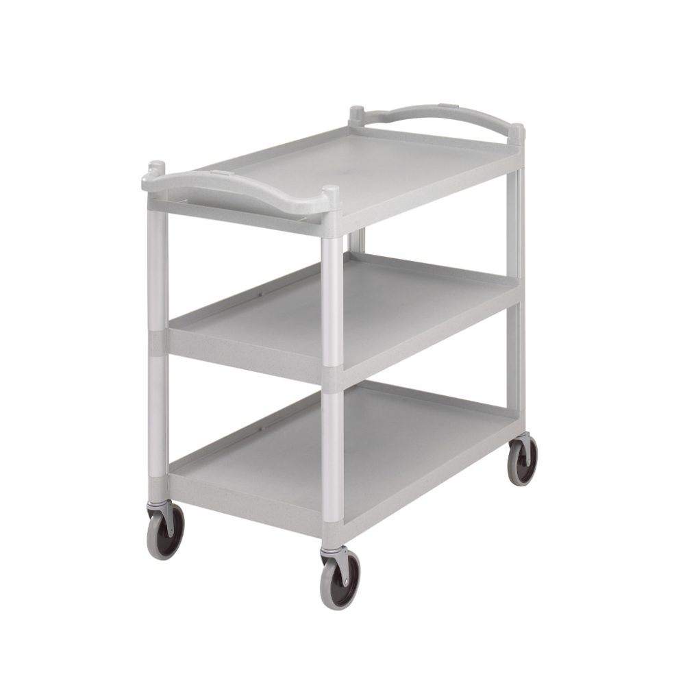 CARRELLO 3/PIANI CM.102x54x95H KG.150 PLASTICA GRIGIO