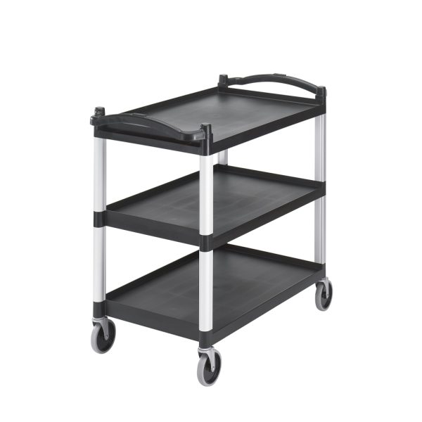 CARRELLO 3/PIANI CM.102x54x95H KG.150 PLASTICA NERO