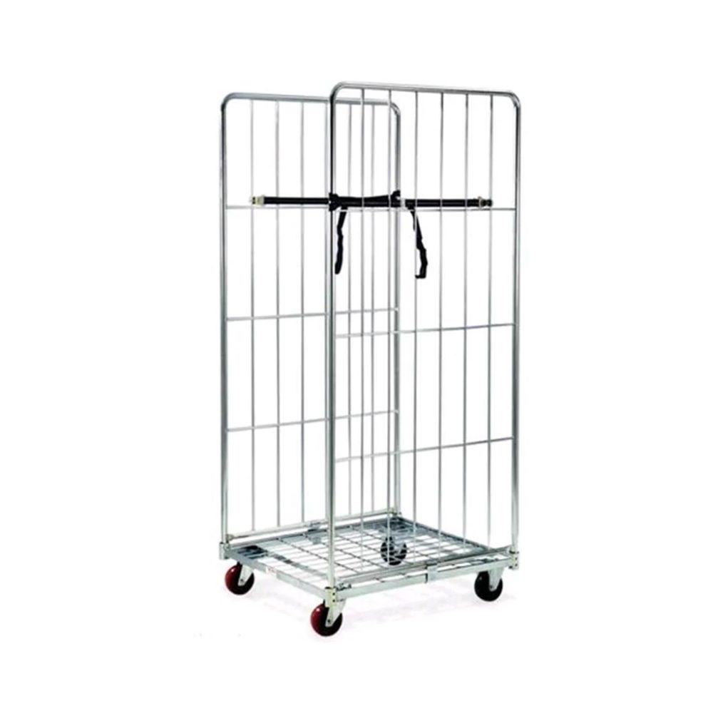 CARRELLO ROLL CM.72x81x180H C/2 SPONDE+CINGHIE INOX