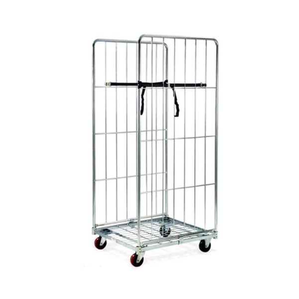 CARRELLO ROLL CM.72x81x180H C/2 SPONDE+CINGHIE INOX