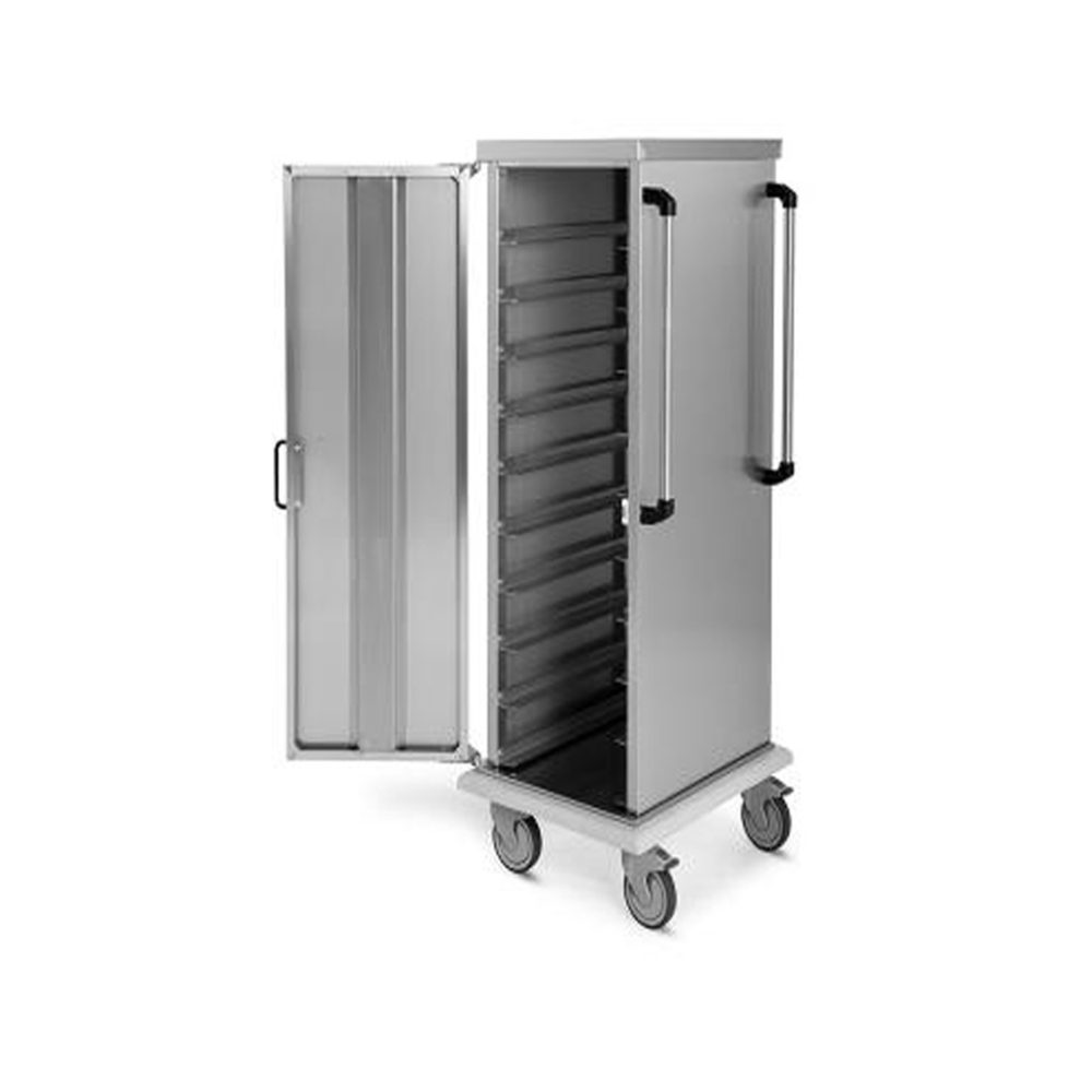 CARRELLO ARMADIATO PORTA TEGLIE 60X40 L18 CM.59X77X145H INOX