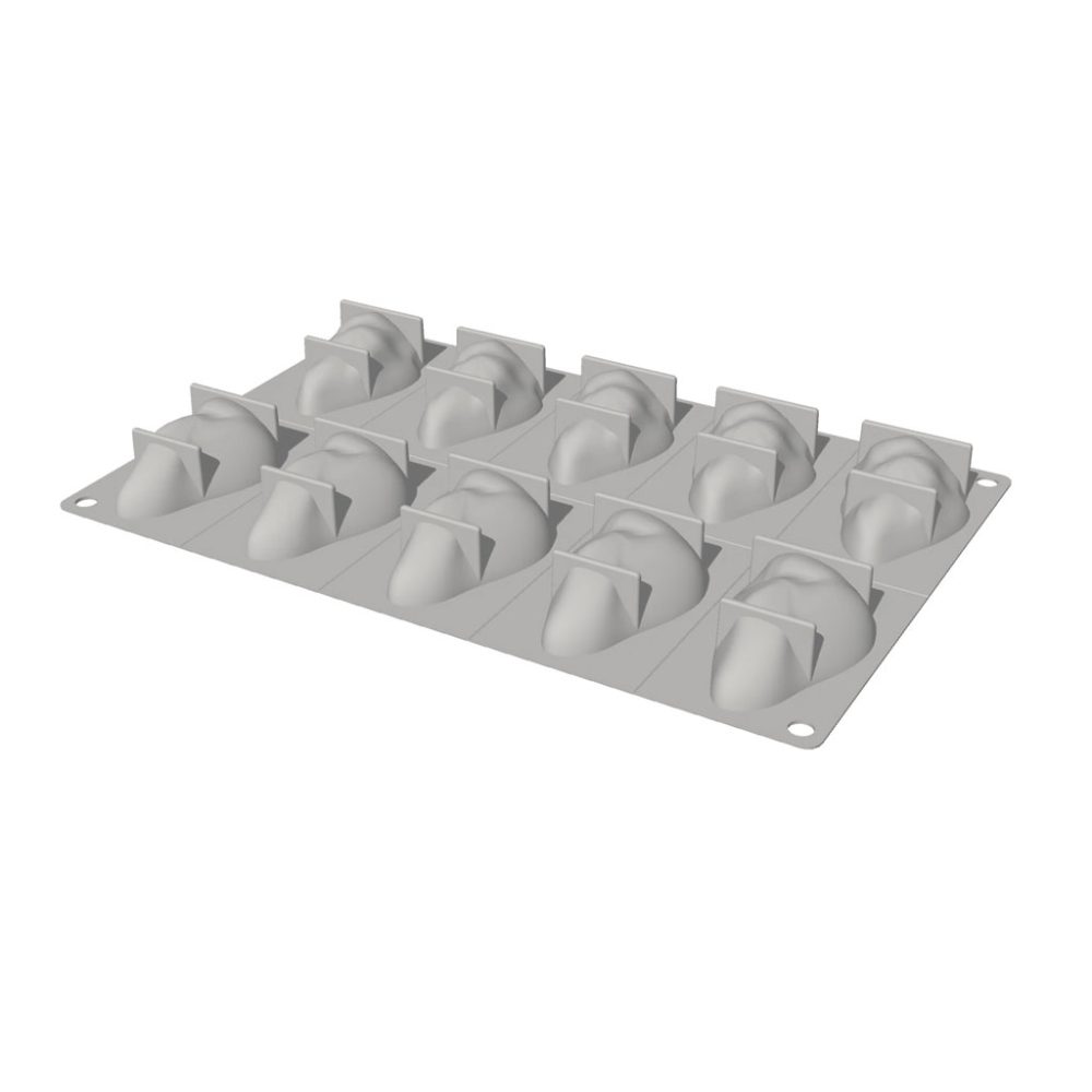 OSTRICA 10 IMPRONTE CM.30X20 CM.8X4,6-ML.20 SILICONE