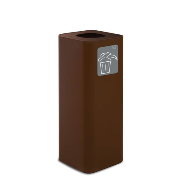 BIDONE QUADRATO 40X40 H.80 LT.100 CORTEN