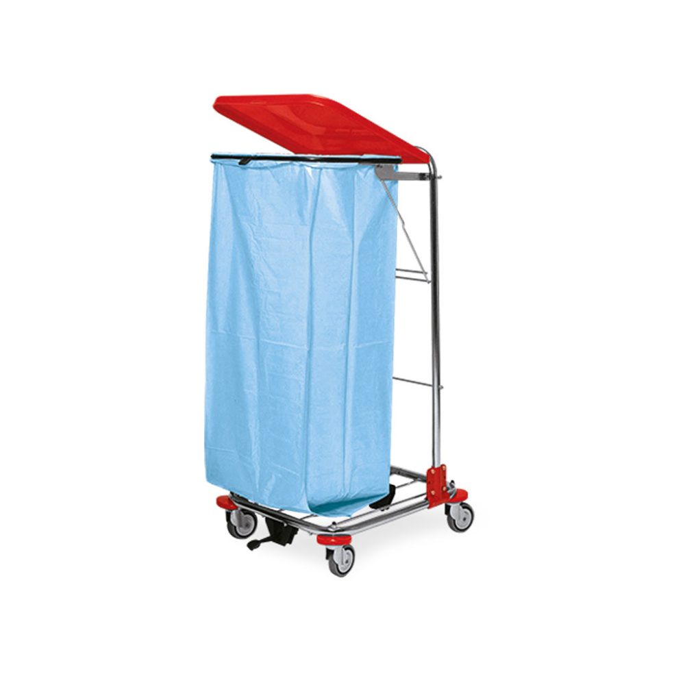 CARRELLO PORTASACCO C/PEDALE CM.50x45x102H