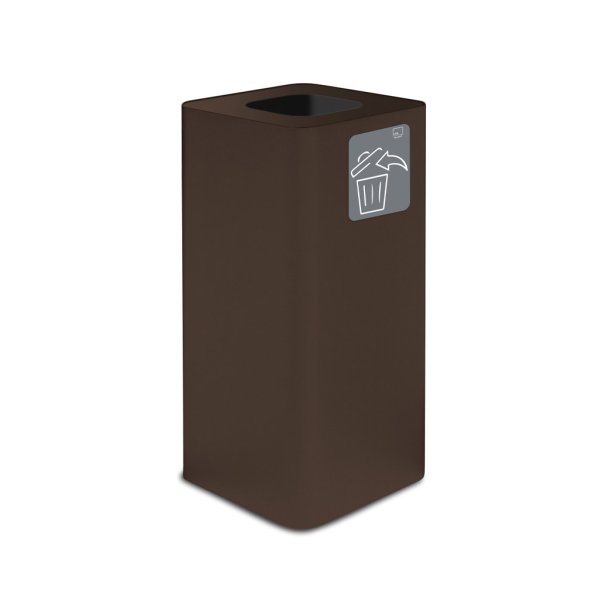 BIDONE CON COPERCHIO 100 LT CORTEN CM.38X38H80 INDIFFERENZIATA