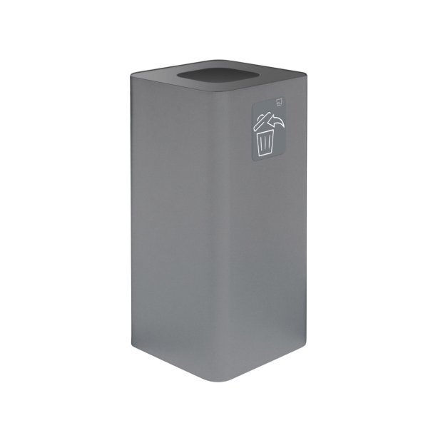 BIDONE CON COPERCHIO 100 LT GRIGIO CM.38X38H80 INDIFFERENZIATA